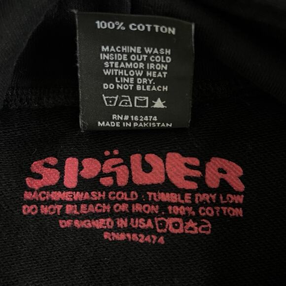 Sp5der Worldwide P*nk Young Thug V2 Black Hoodie Cotton Sweatshirt - Picture 7 of 7